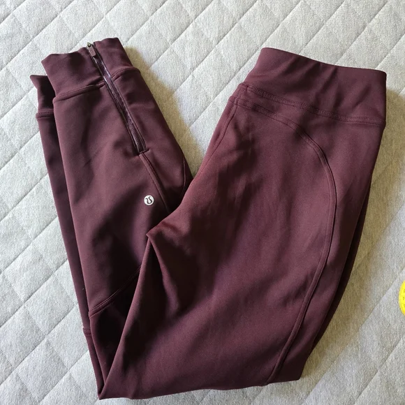Lululemon Cold Weather Running Jogger Size 8 Garnet - Picture 10 of 10